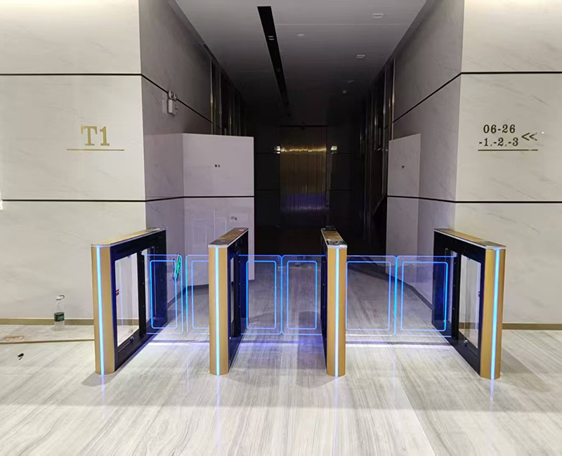 Seamless powder coated slim swing barrier